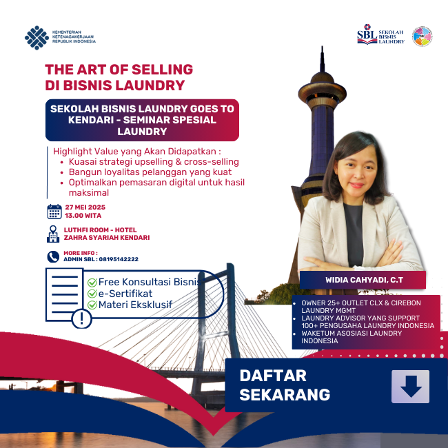 SEMINAR THE ART OF SELLING DI BISNIS LAUNDRY