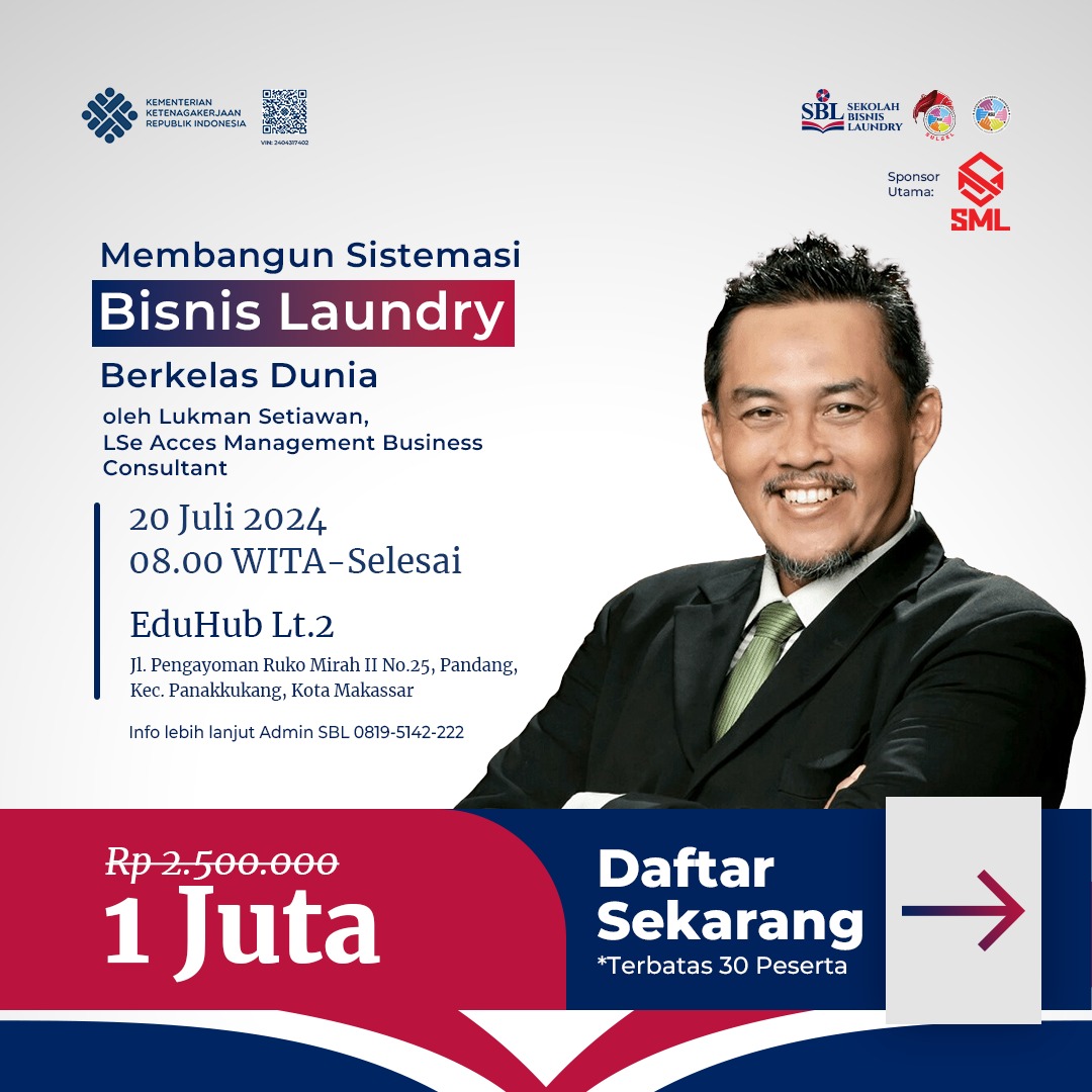 Membangun Sistemasi Bisnis Laundry Berkelas Dunia